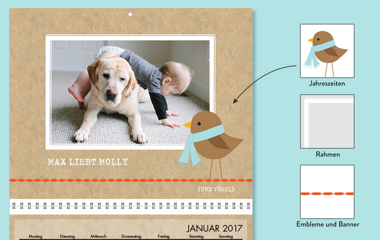 Kalender Verzierungen